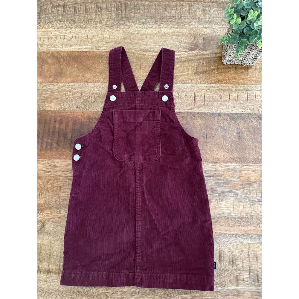 GAP Kids Corduroy Jumper Dress Girls XS 4 5 Burgundy Pinafore Overall Dress Fall